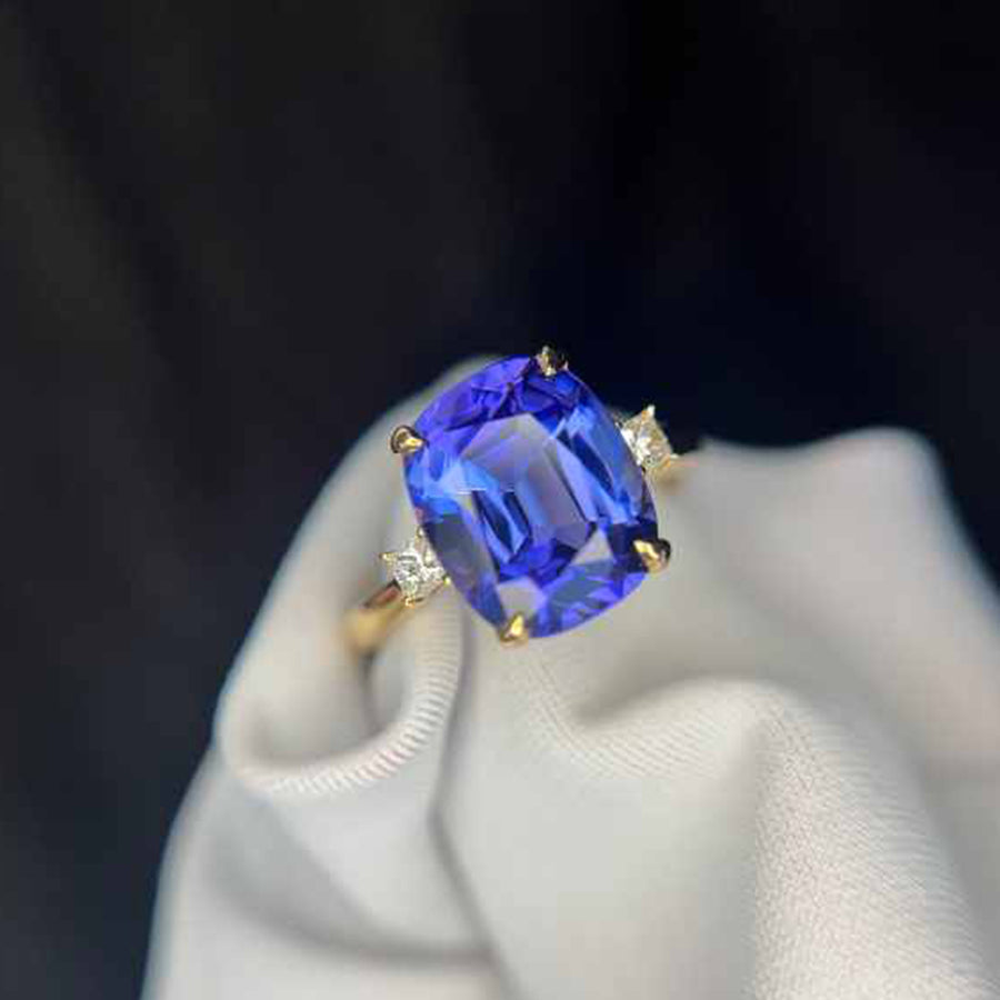 Cushion Cut Tanzanite Jewelry