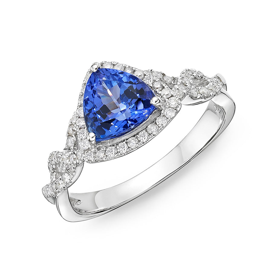 tanzanite trillion cut ring