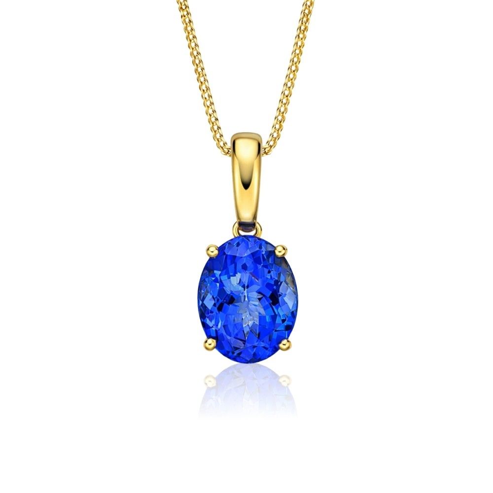 4.50 Ct Premier Oval Tanzanite Pendant