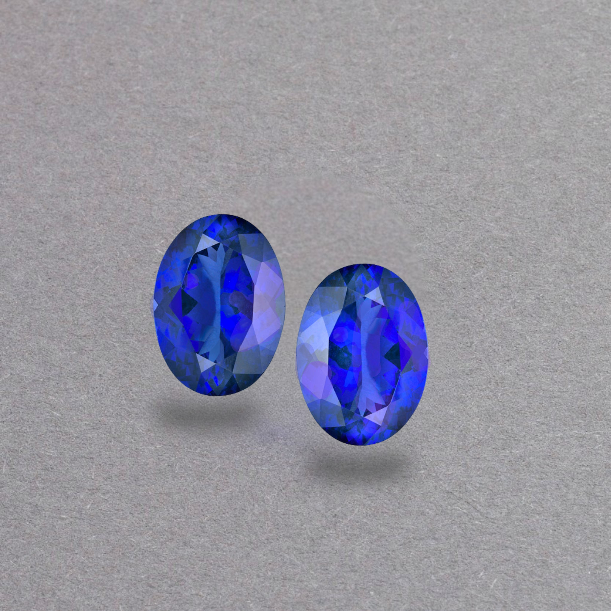 Exceptional Pair of Oval Tanzanites – Near 10 Carats Total