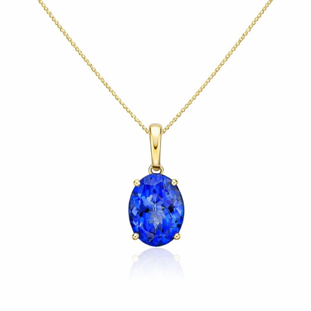 4.50 Ct Premier Oval Tanzanite Pendant
