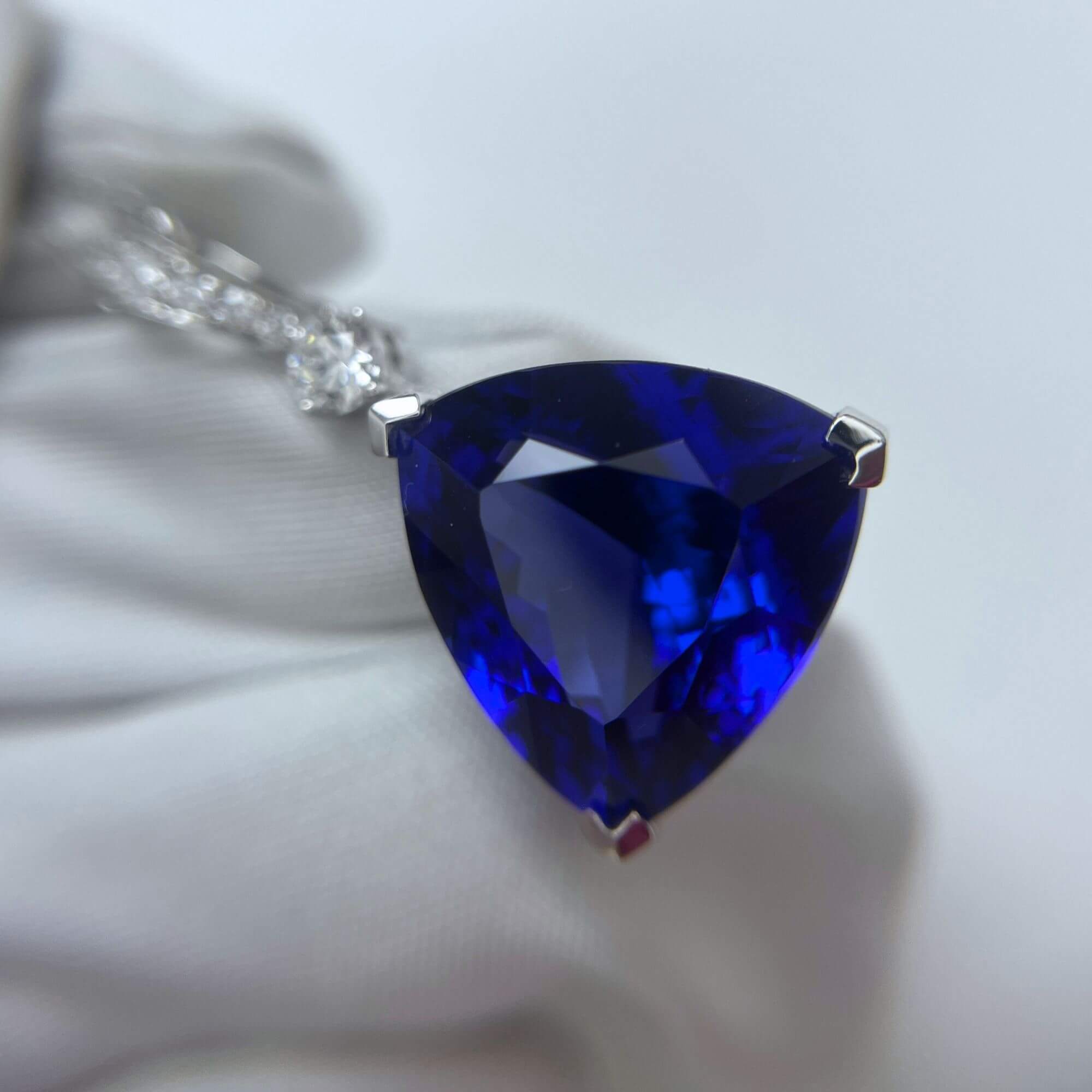 20.00 Carat Trillion Cut Tanzanite Pendant – Investment Grade