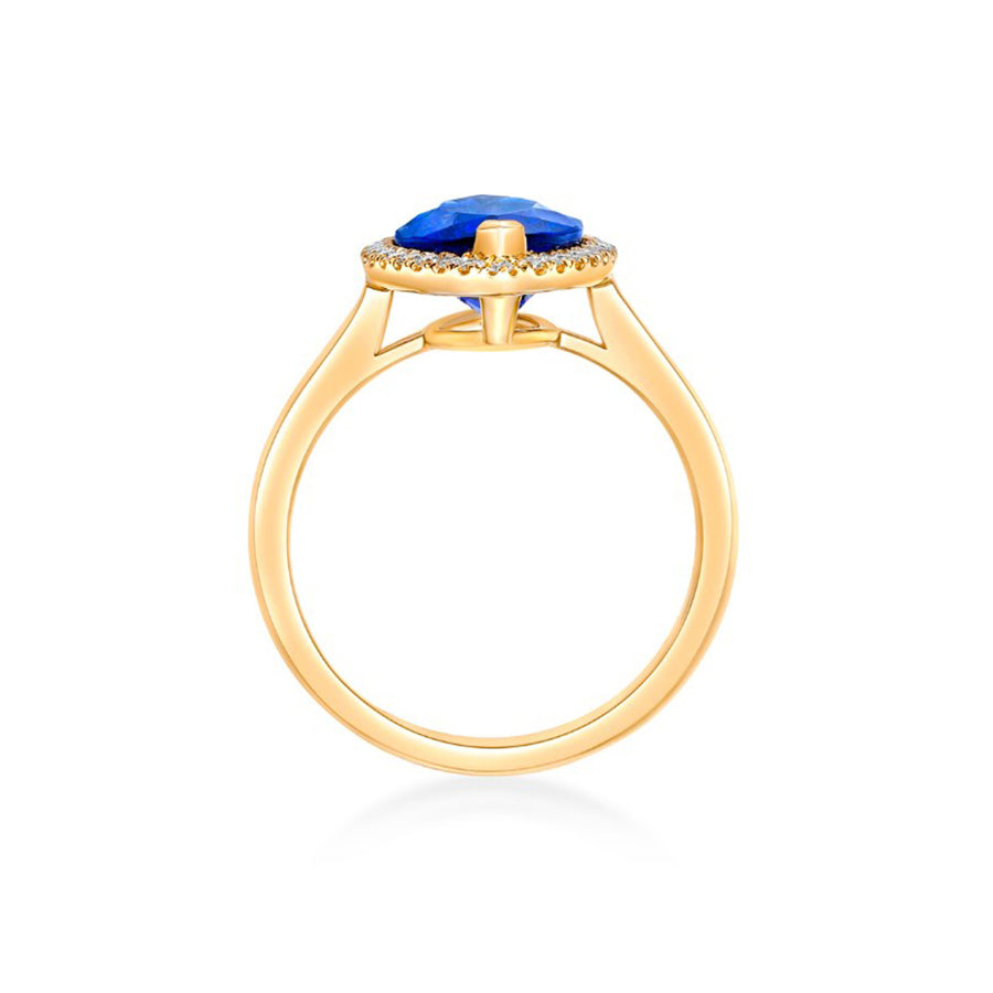 4.00 Ct Marquise Cut Tanzanite Ring in Yellow Gold