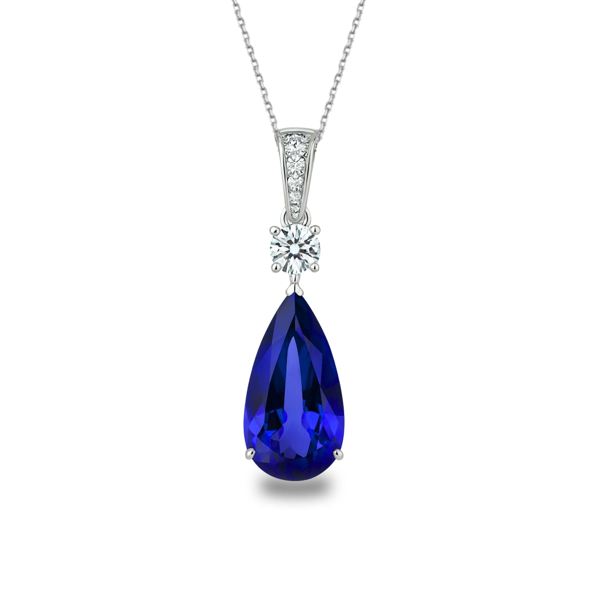 Magnificent 7.00 Ct Pear-Shaped Tanzanite Pendant
