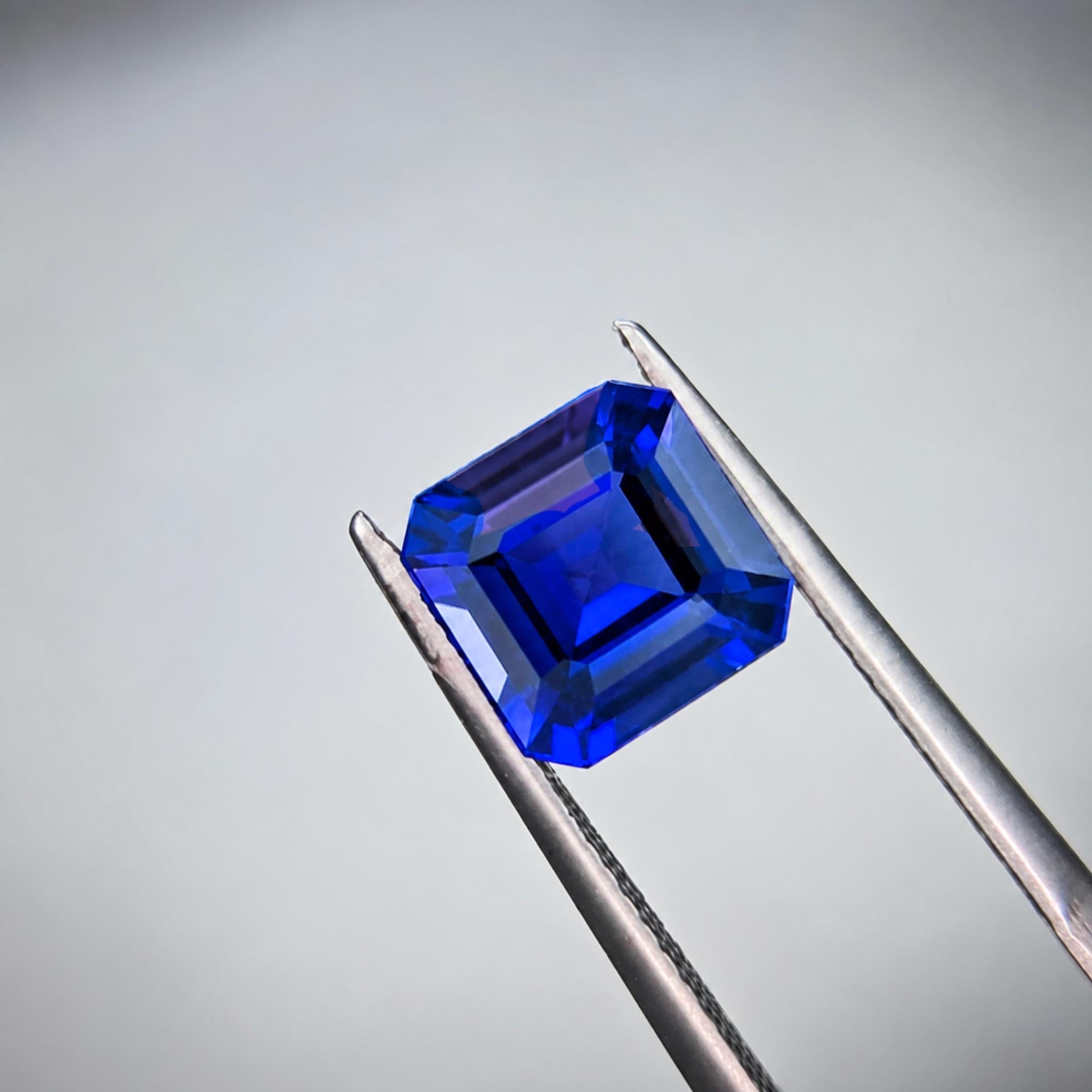 3.44 Carat Square Tanzanite Gemstone