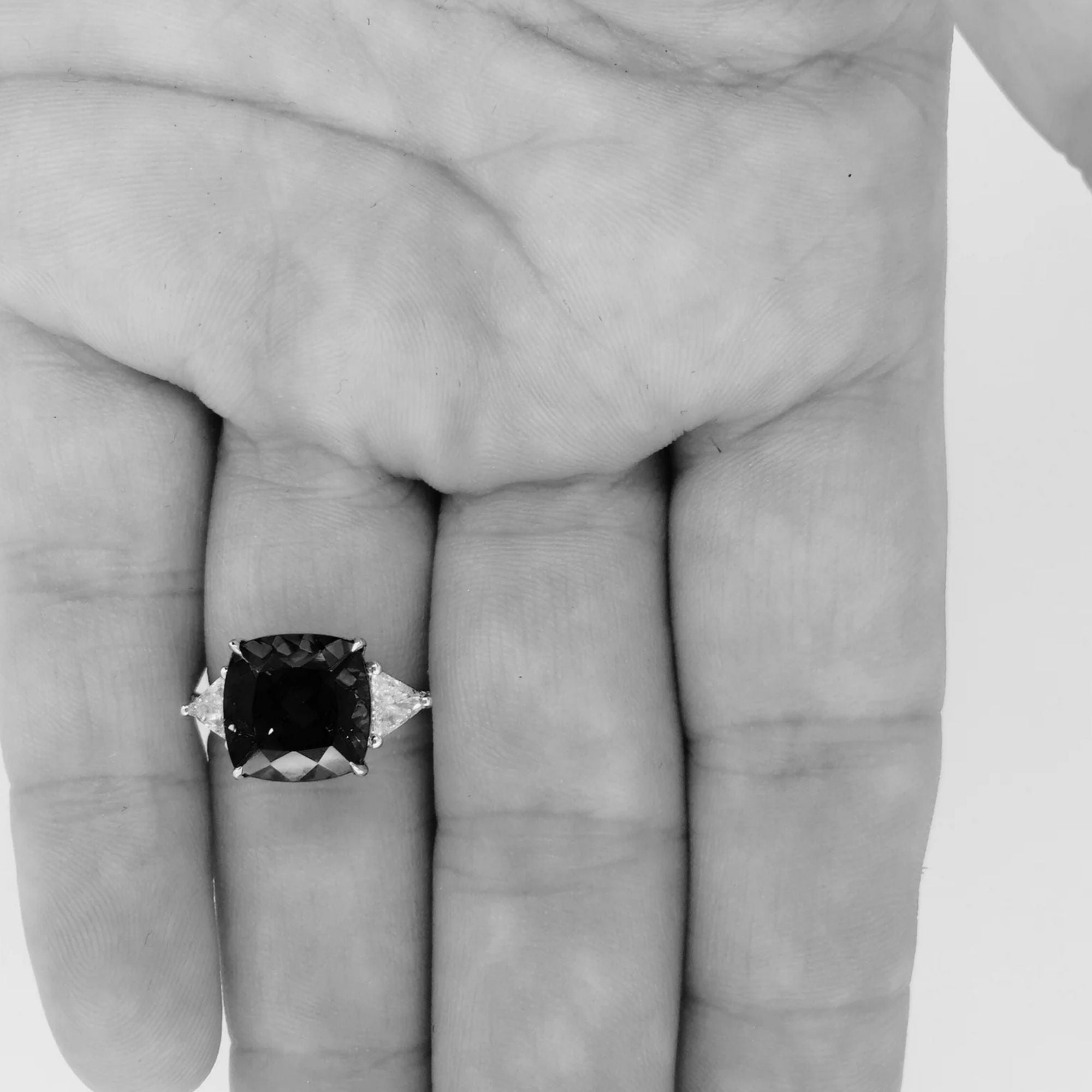 "Linda" Premier 4.50 Ct Cushion Cut Tanzanite & Diamond Ring - Made to Order