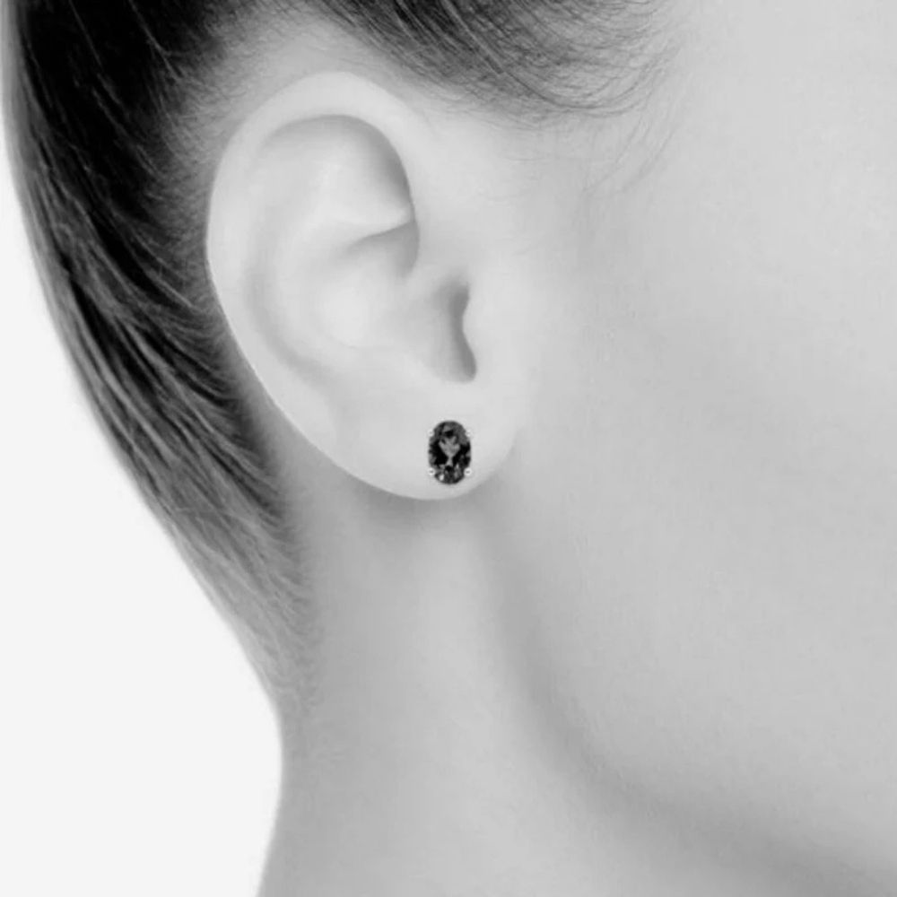 2.15 Ct Tanzanite Stud Earrings In Yellow Gold