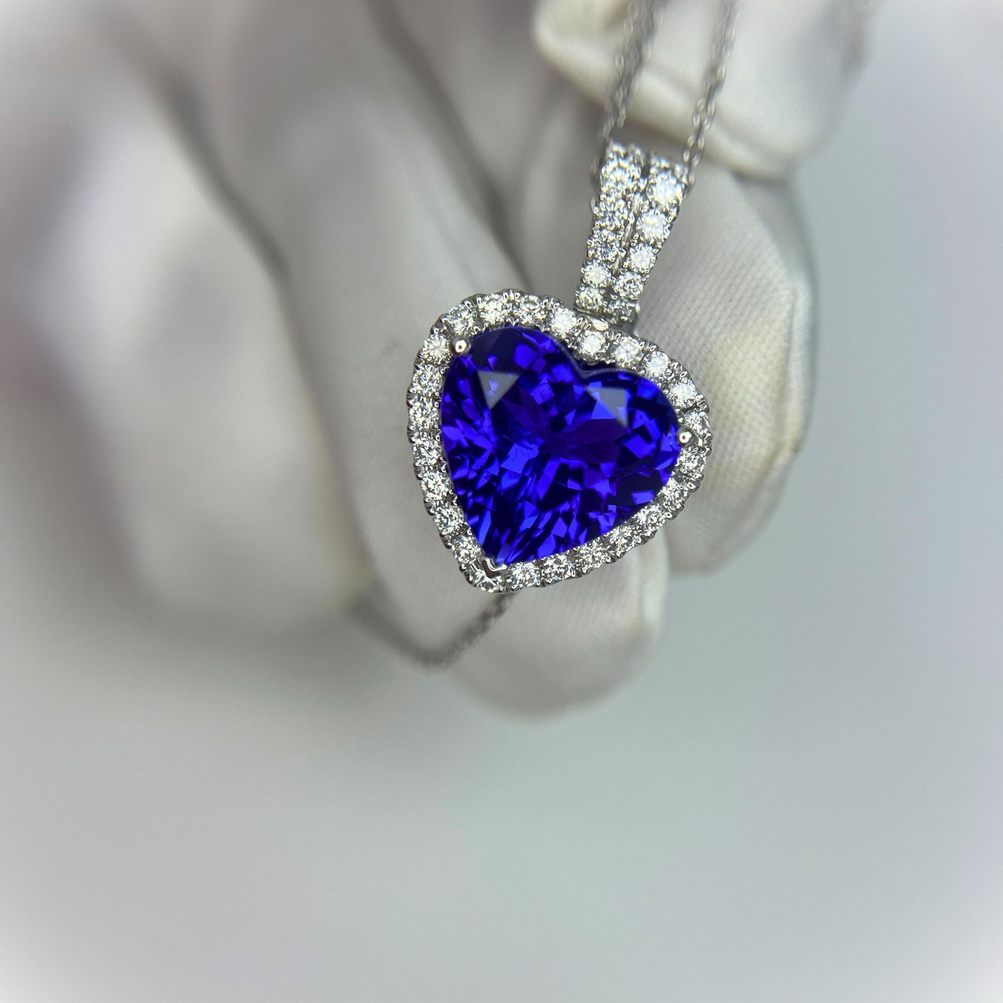 Heart of Royal Blue – 7ct Tanzanite Pendant / Enhancer