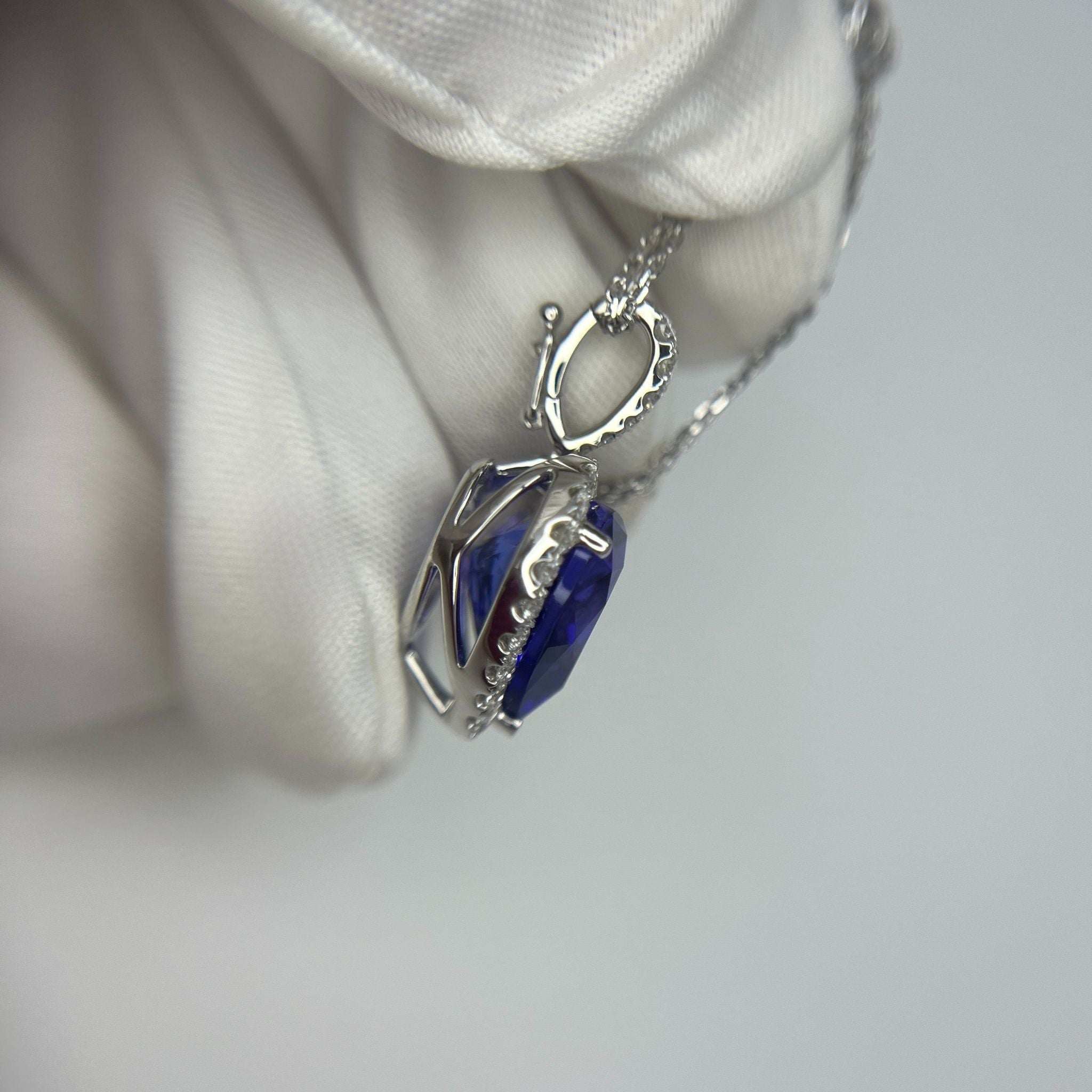 Heart of Royal Blue – 7ct Tanzanite Pendant / Enhancer