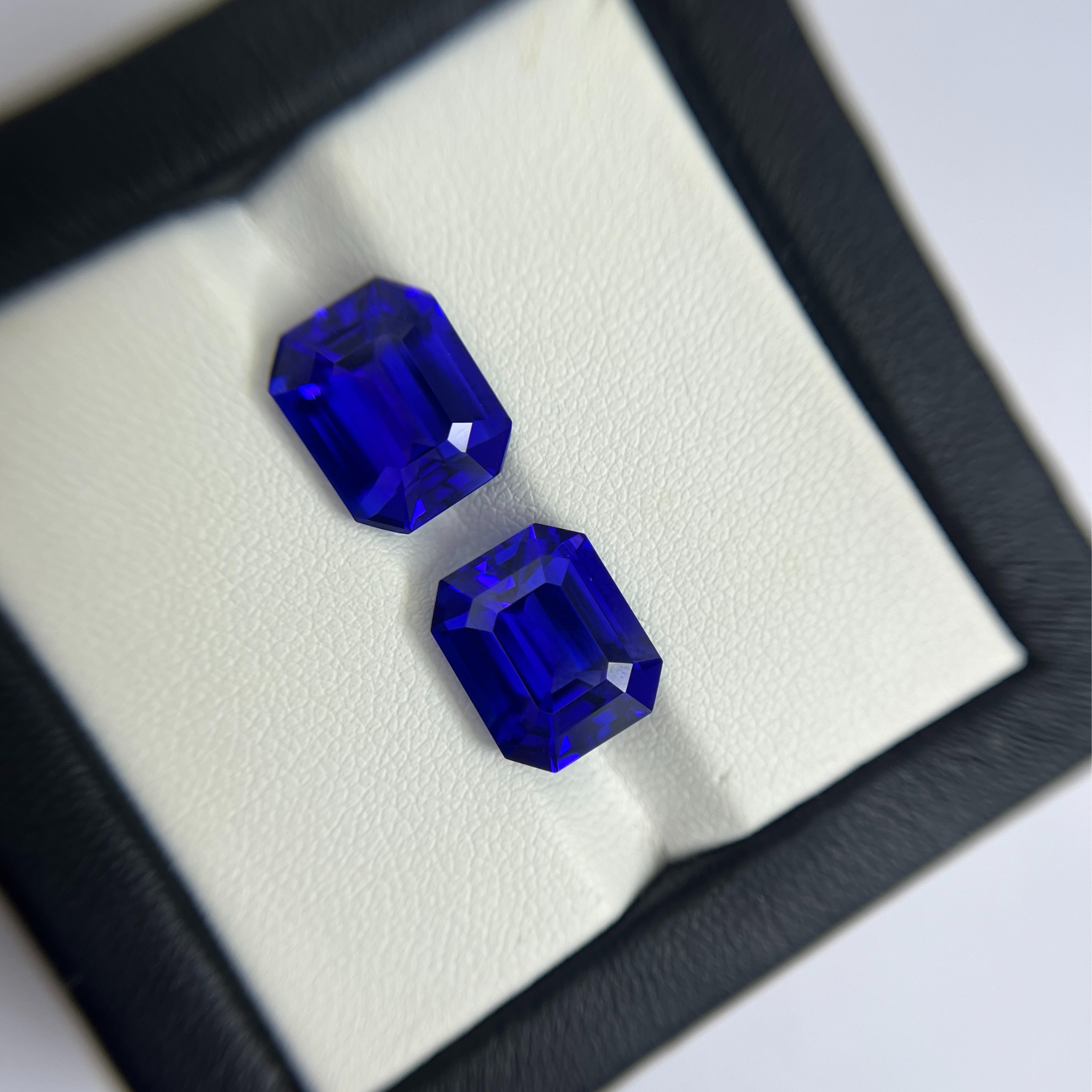 Tanzanite  Square Emerald-Cut Tanzanites- Matching Pair