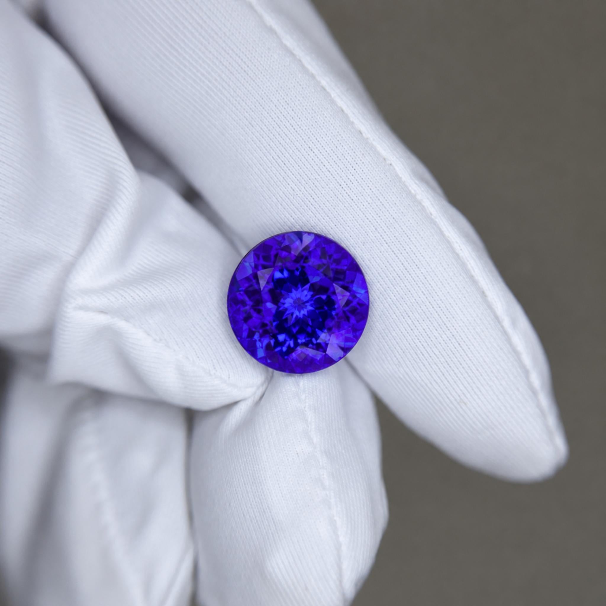 4.23 Carat Round Cut Tanzanite Gemstone