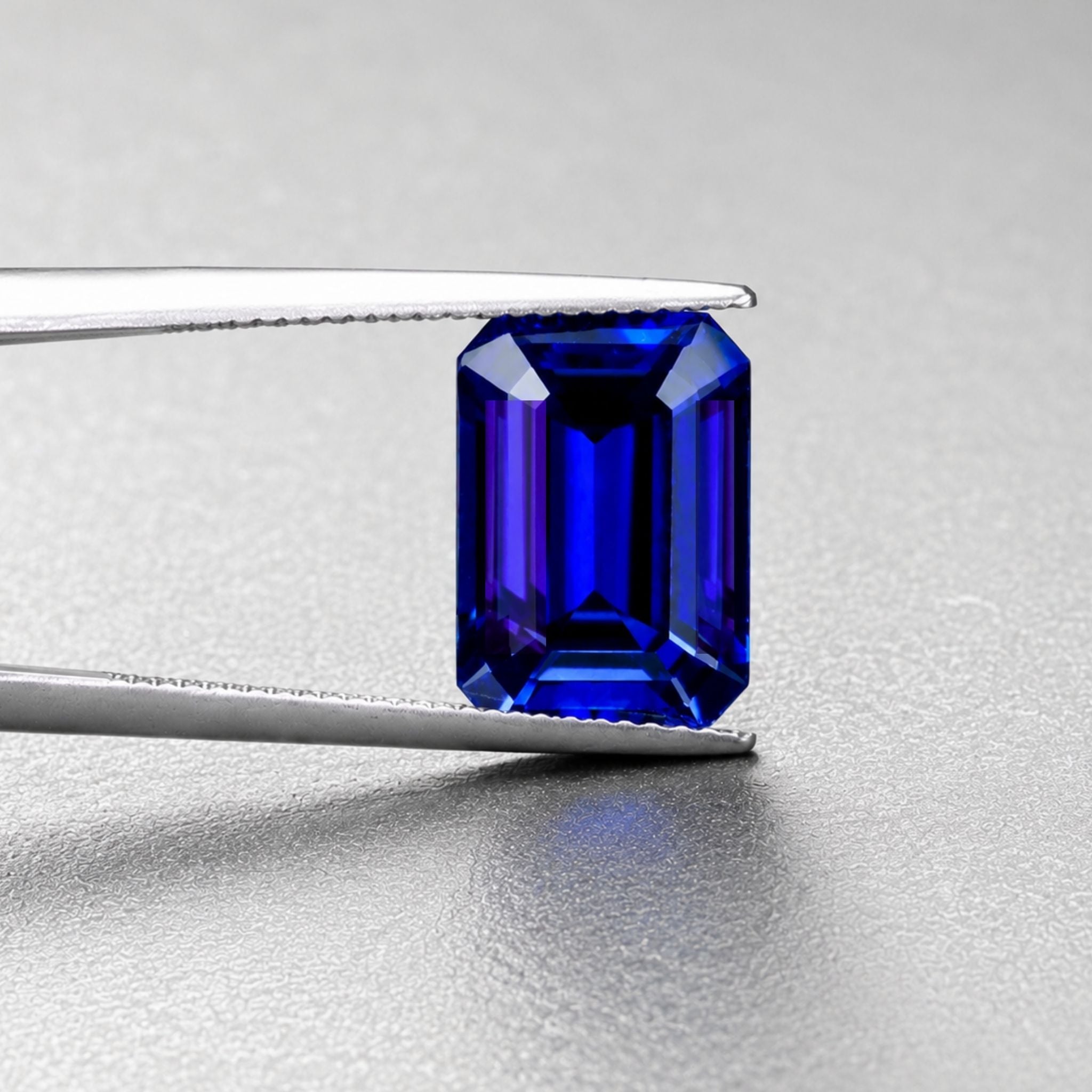 7.41 Carat Emerald Cut Tanzanite Gemstone