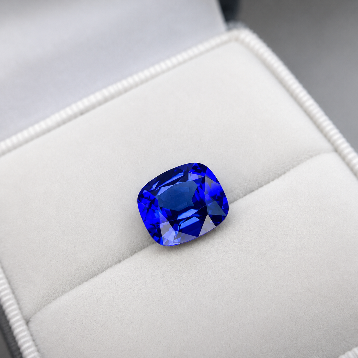 3.52 ct Cushion Tanzanite Gemstone – GIA Certified