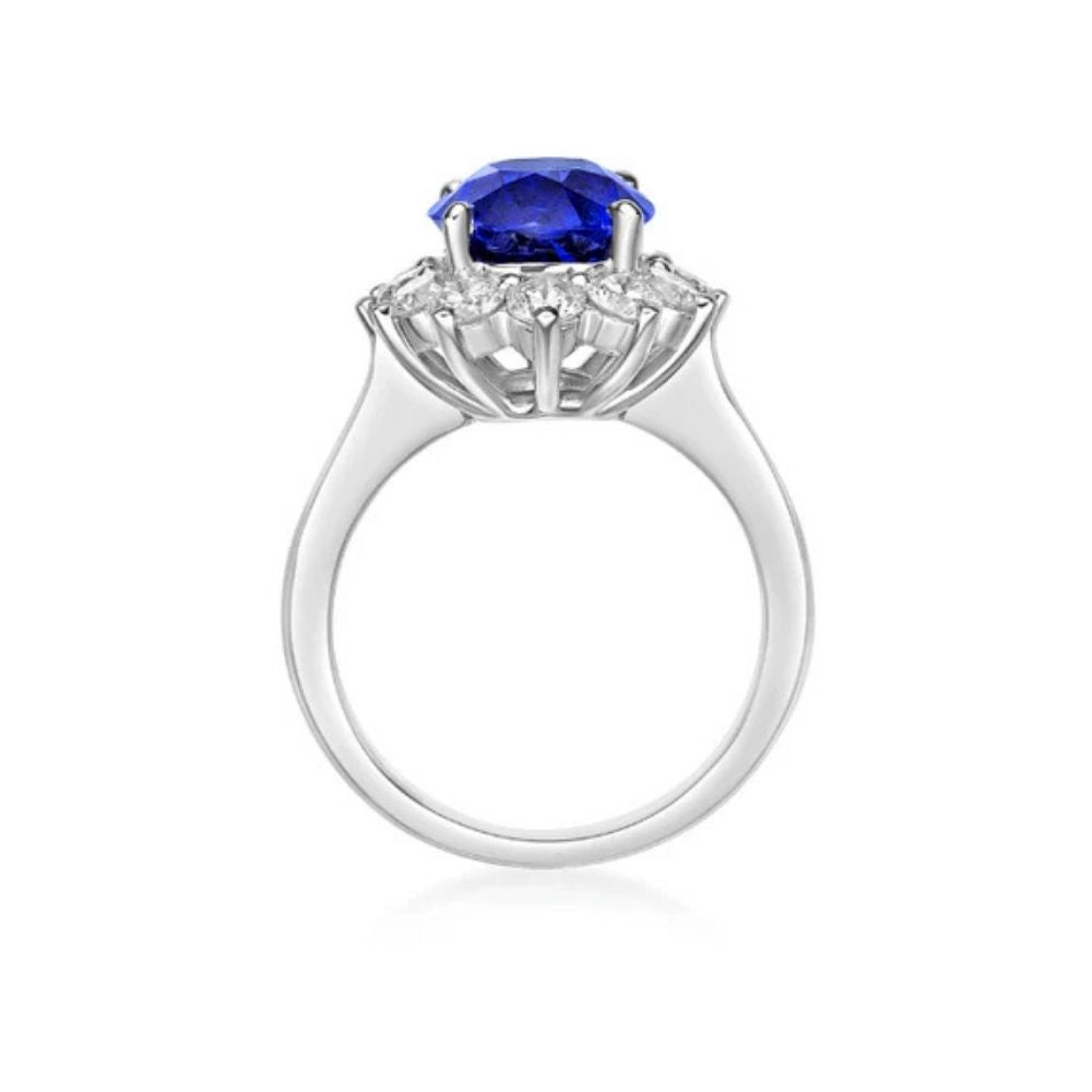 Exceptional 5.00 Ct Oval Tanzanite "Ballerina" Ring - Made to Order