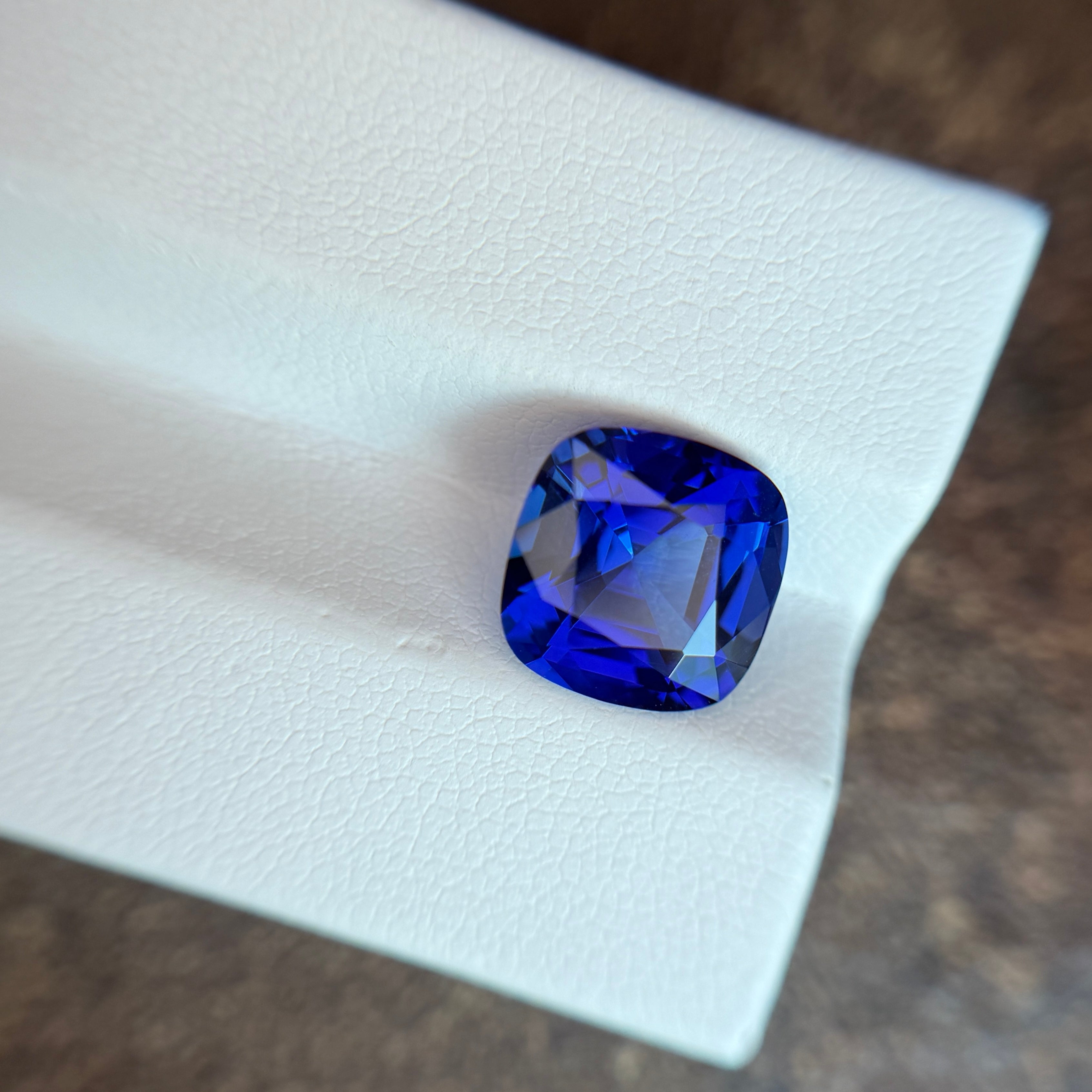 5.11 ct Cushion Tanzanite Gemstone – GIA Certified