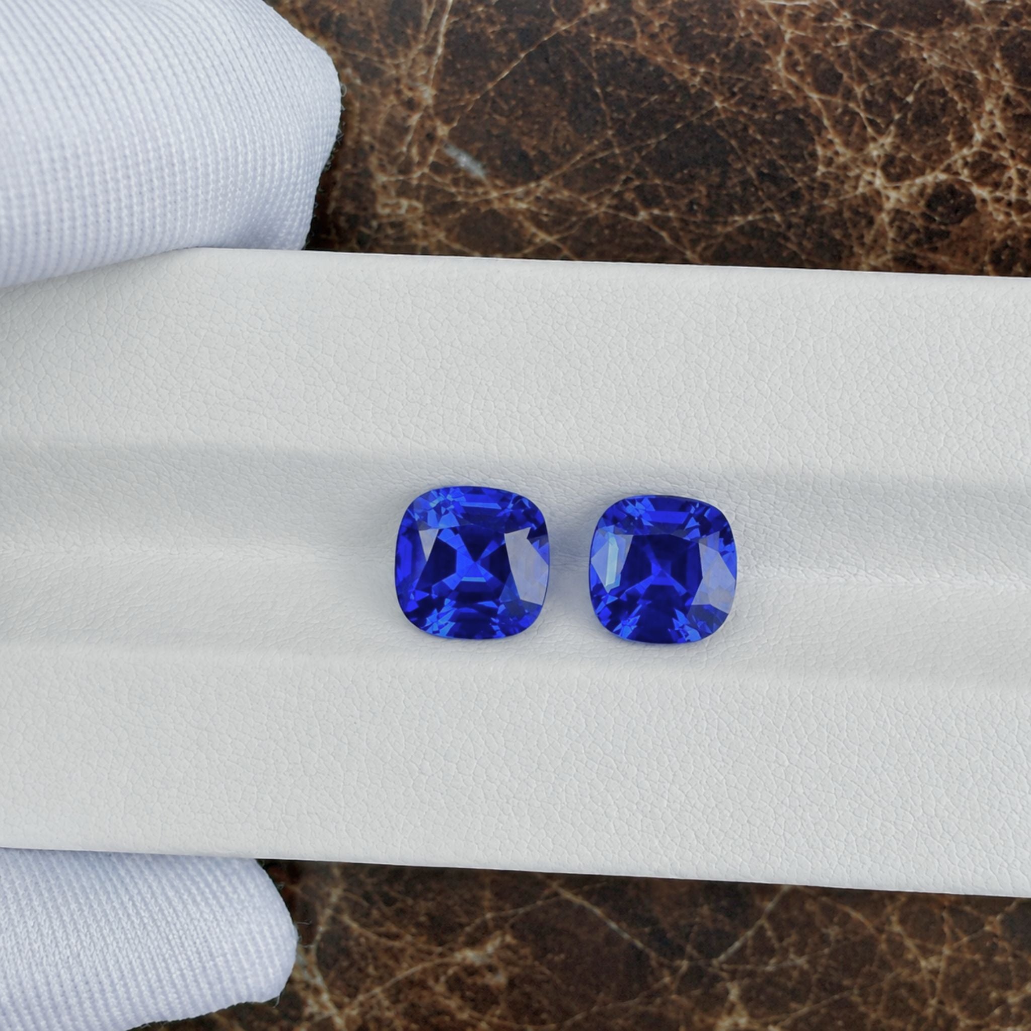 Cushion Cut Tanzanite Pair of Gemstones - 5.75 Carats