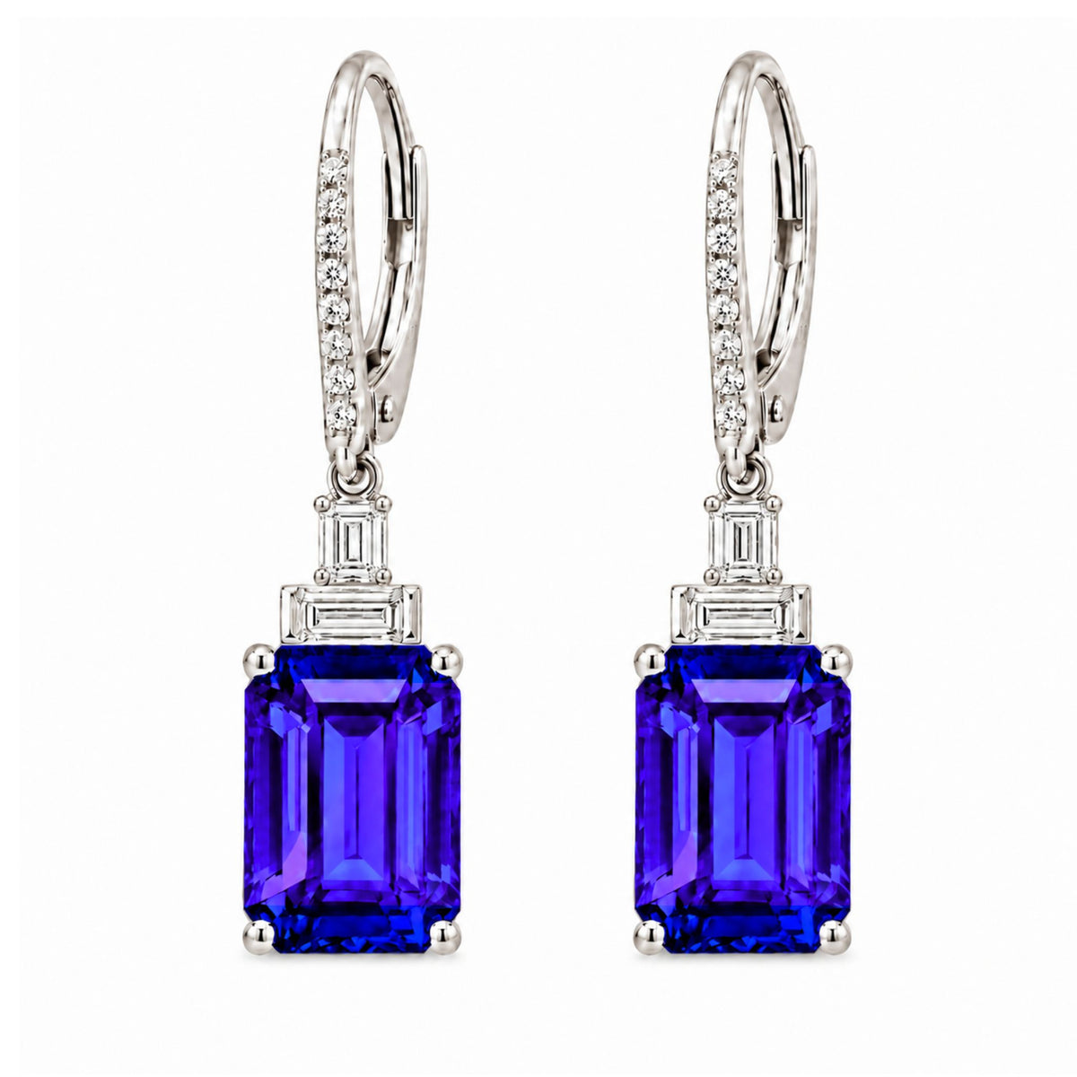 30 Carat Tanzanite Pendant - Emerald Cut - Art Deco Style