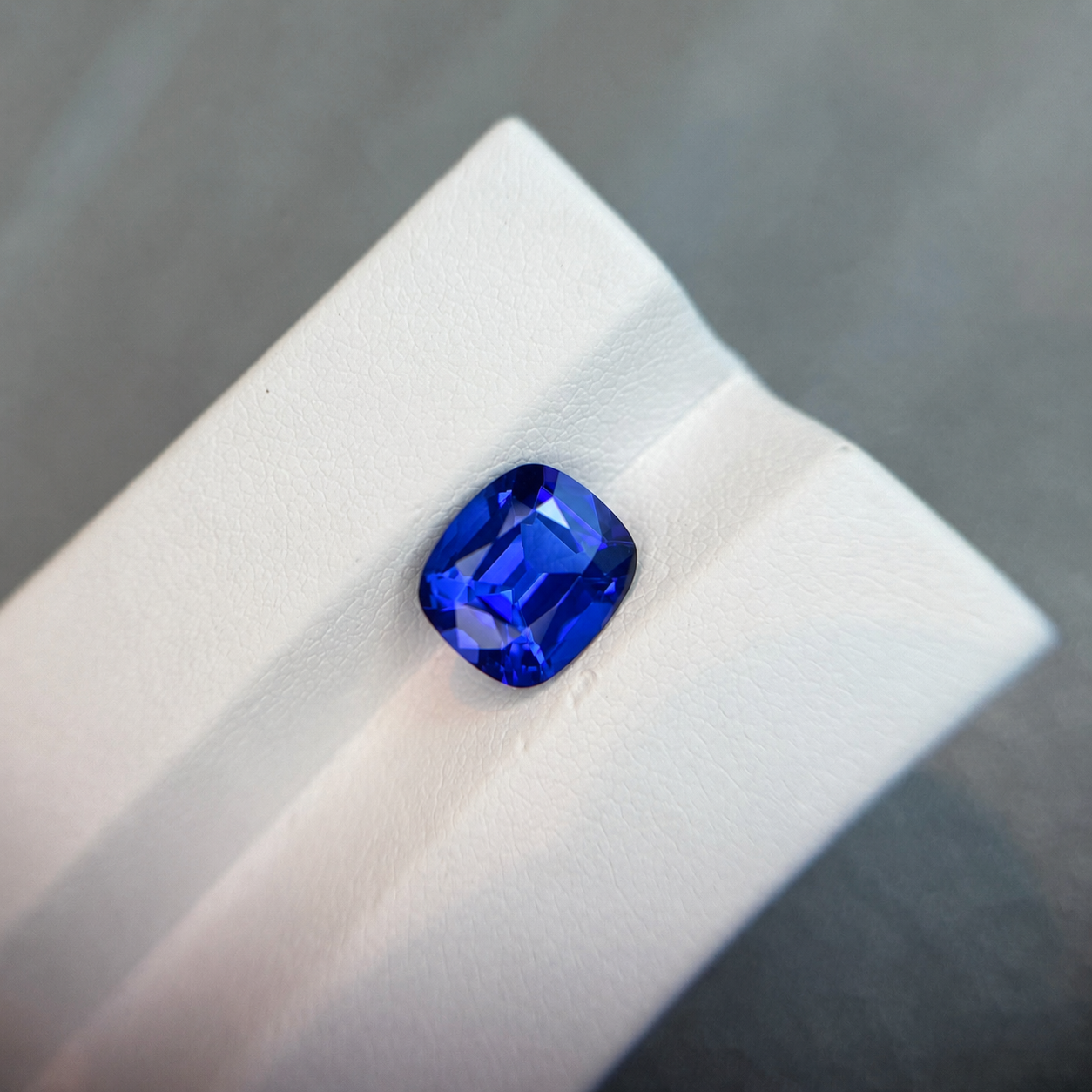 3.52 ct Cushion Tanzanite Gemstone – GIA Certified