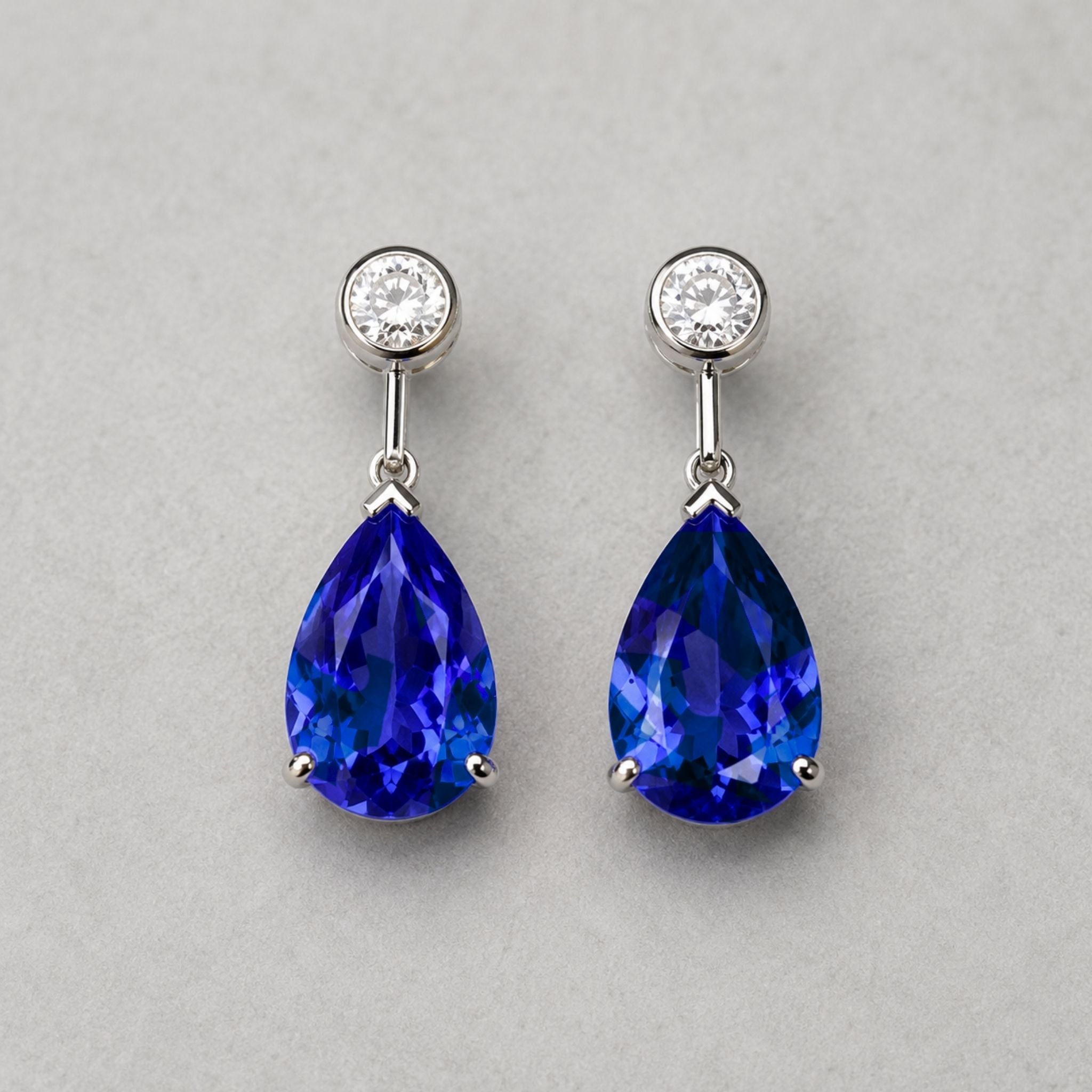 Tiffany Tanzanite & Diamond Drop Earrings (4.5 Carats)