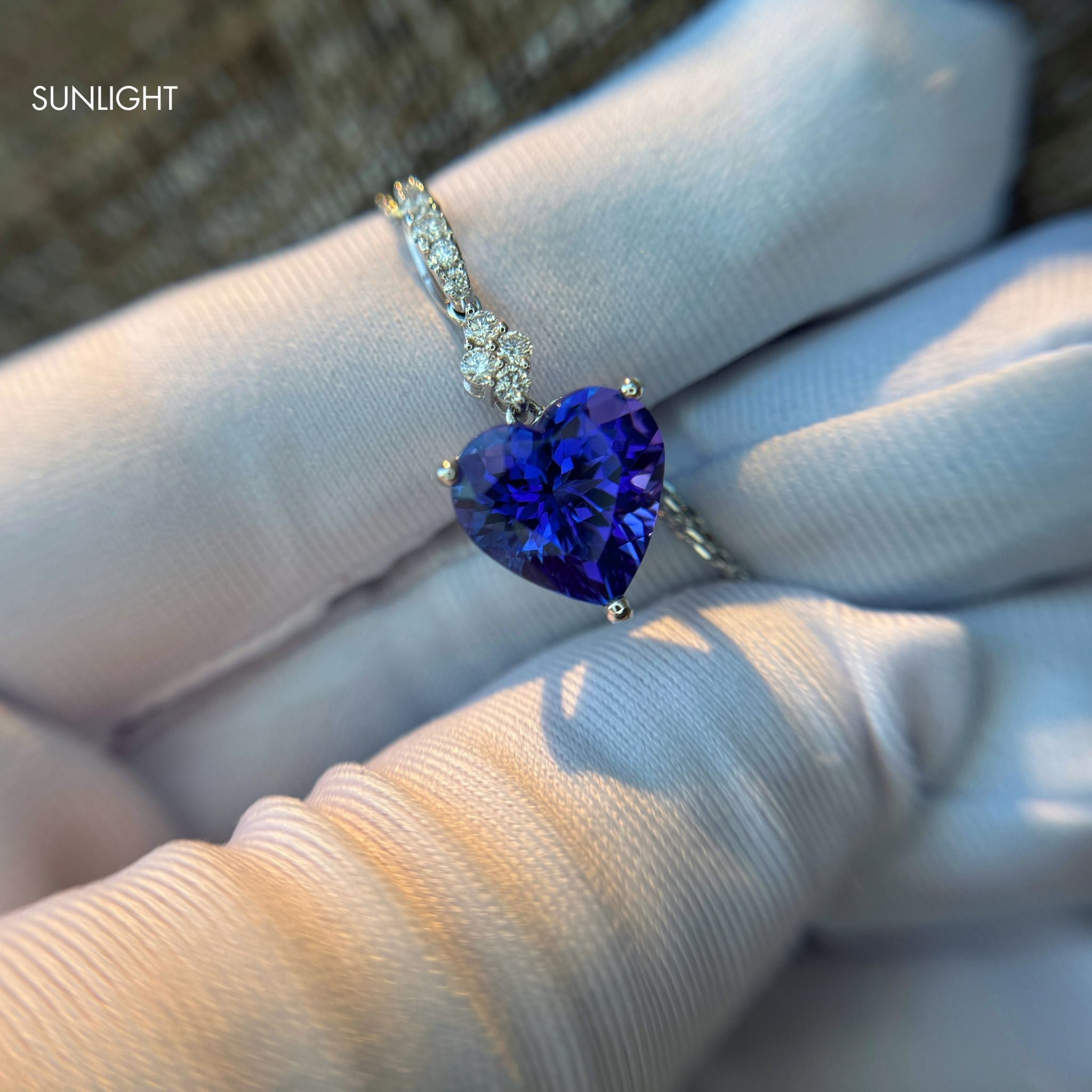 5.00 Carat Heart Shaped Tanzanite Pendant