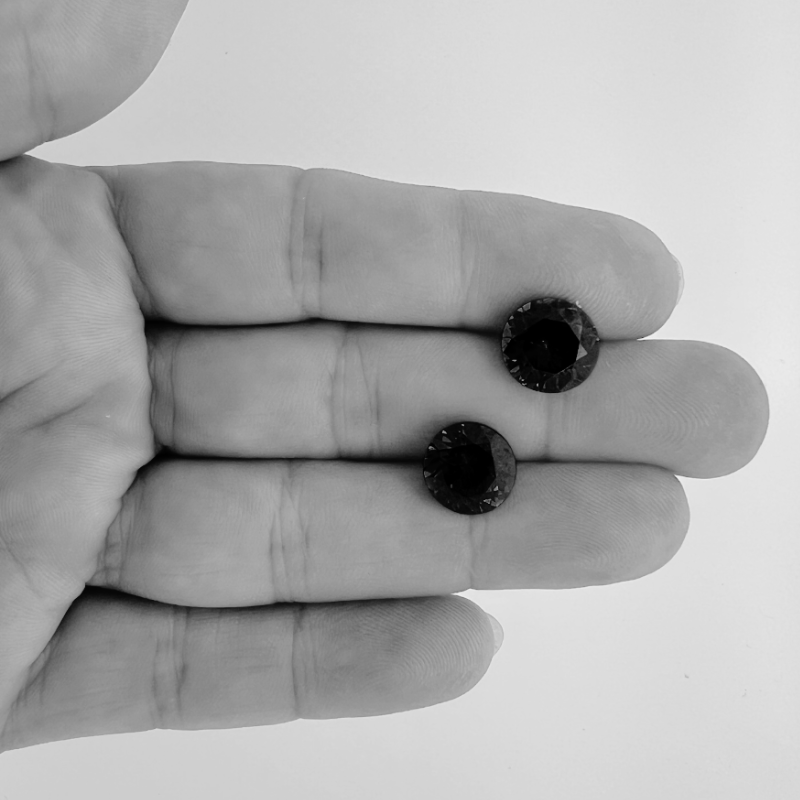 Exceptional 10 mm Matching Round Tanzanite Pair – Rare & Top Color