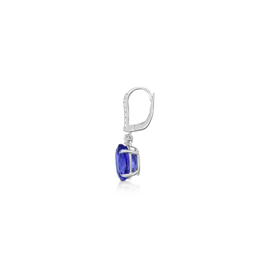 5.00 Ct Tanzanite & Diamond Drop Earrings